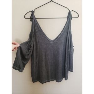 Grey Off-the-Shoulder Top